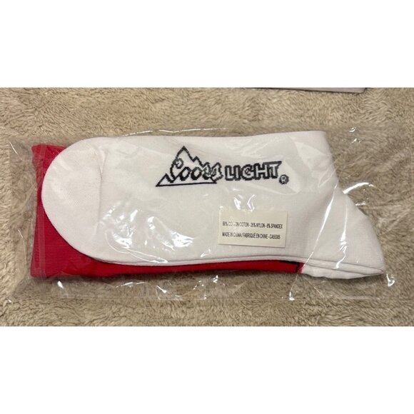 Coors Light Red & White Socks Mike Babcock 2016 Team Canada World Cup New - Picture 2 of 4